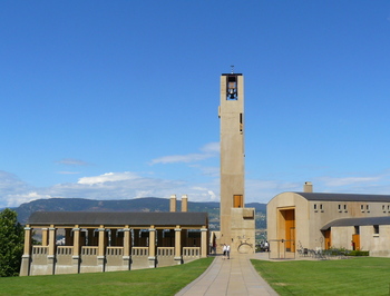 Loggia & bell tower at Mission Hill.JPG